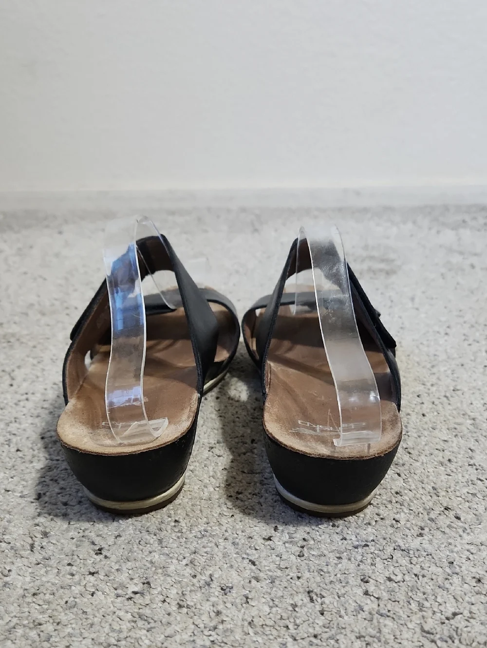 Dansko Vienna Black Leather Strappy Wedge Slide Sandals Size 42
